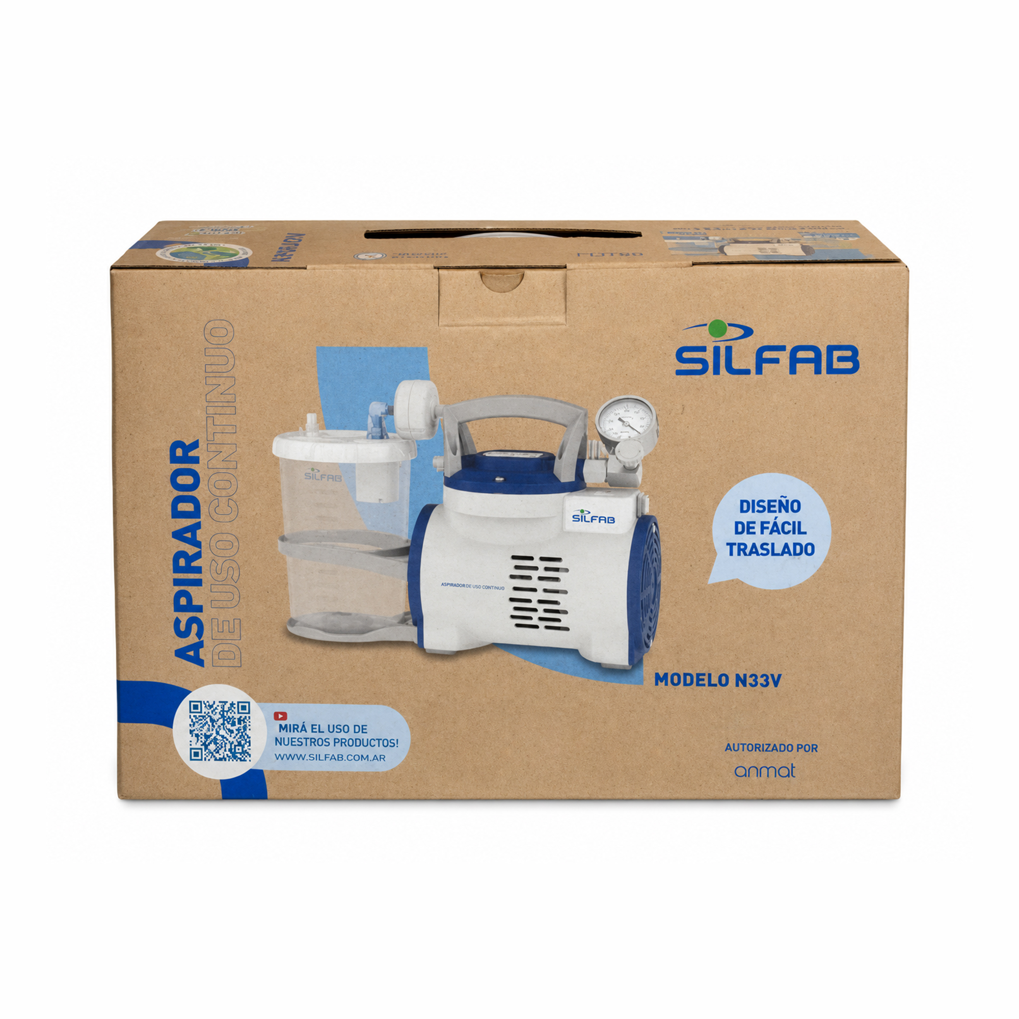 ASPIRADOR DE SECRECIONES DE USO CONTINUO N33 - SILFAB - Imagen 3