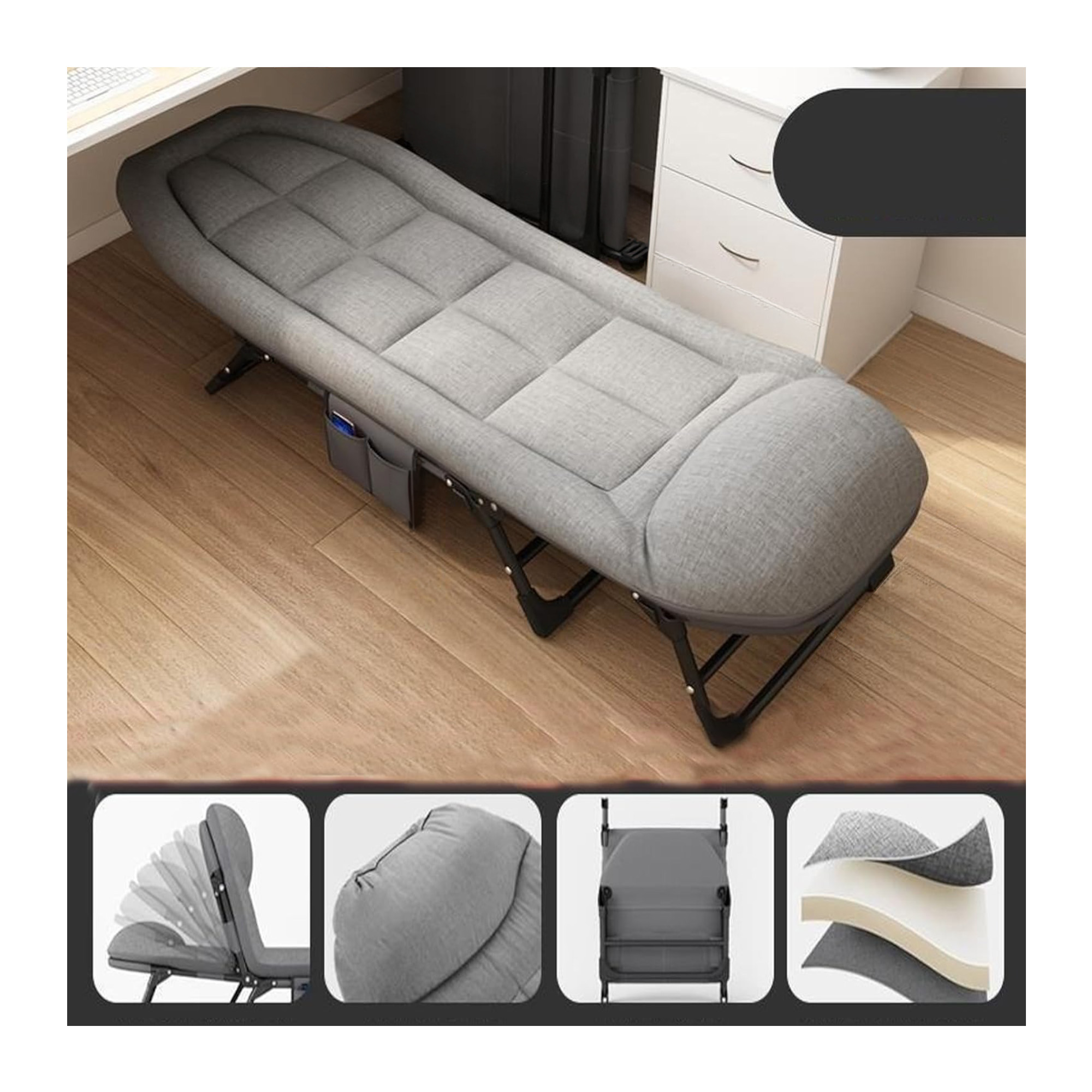 CAMA PLEGABLE 180X54CM L6263 - Imagen 4