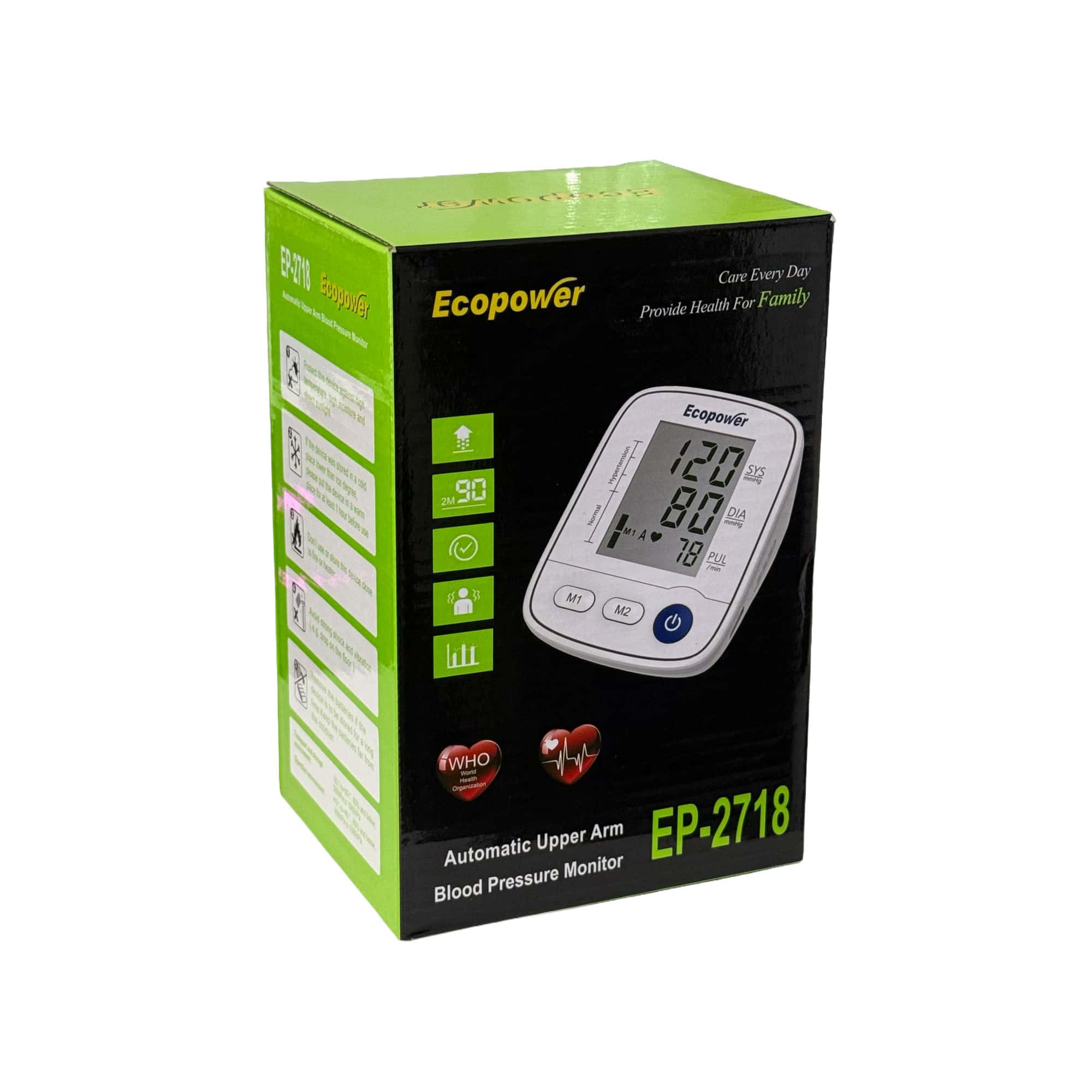 TENSIÓMETRO DIGITAL DE BRAZO ECOPOWER EP-2718 - Imagen 2