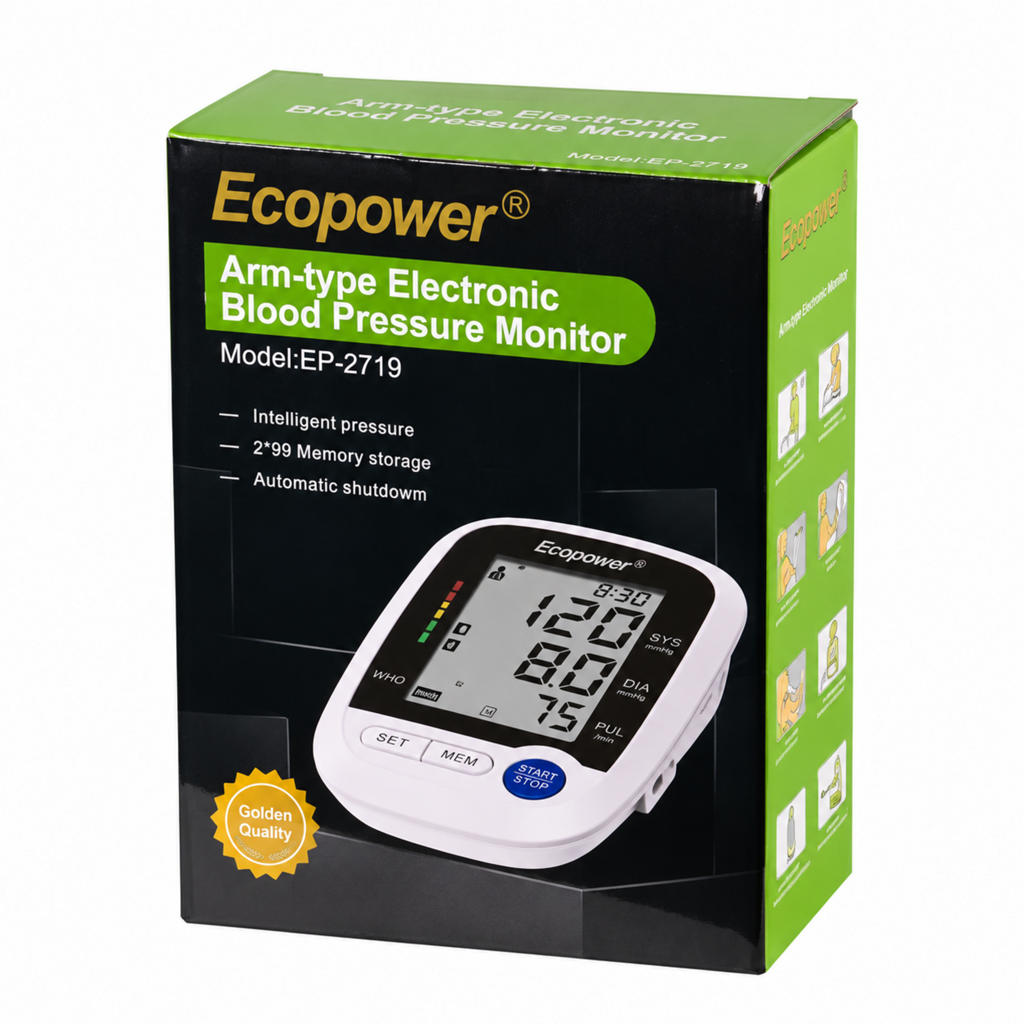 TOMA PRESION DE BRAZO ECOPOWER EP-2719
